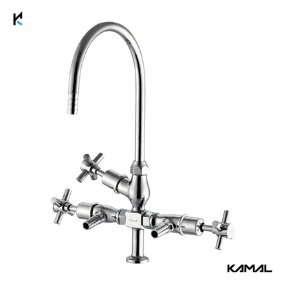 Three Way Laboratory Tap (Full Brass) - by Kamal
