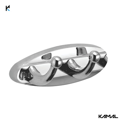 Full Brass Oval Coat Hook - by Kamal