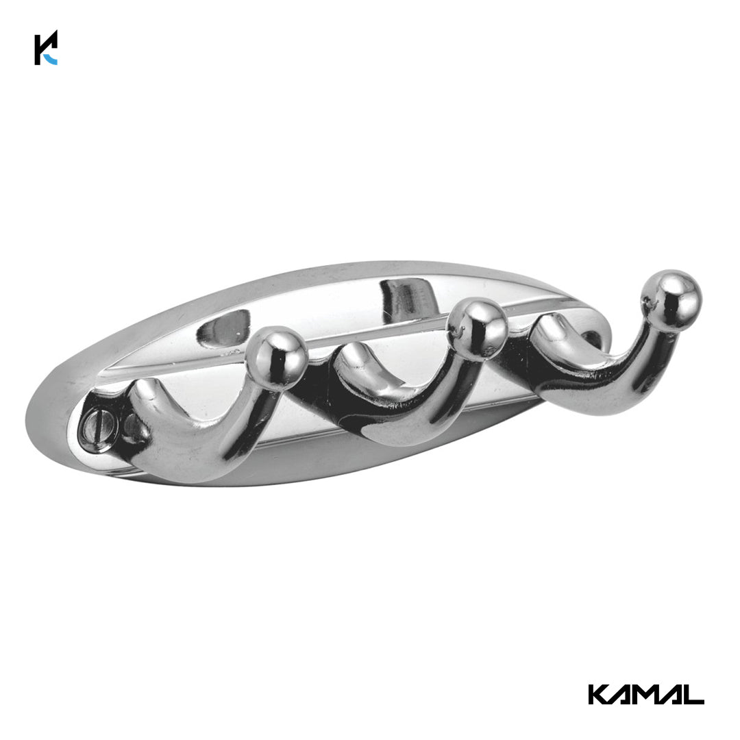Full Brass Oval Coat Hook - by Kamal