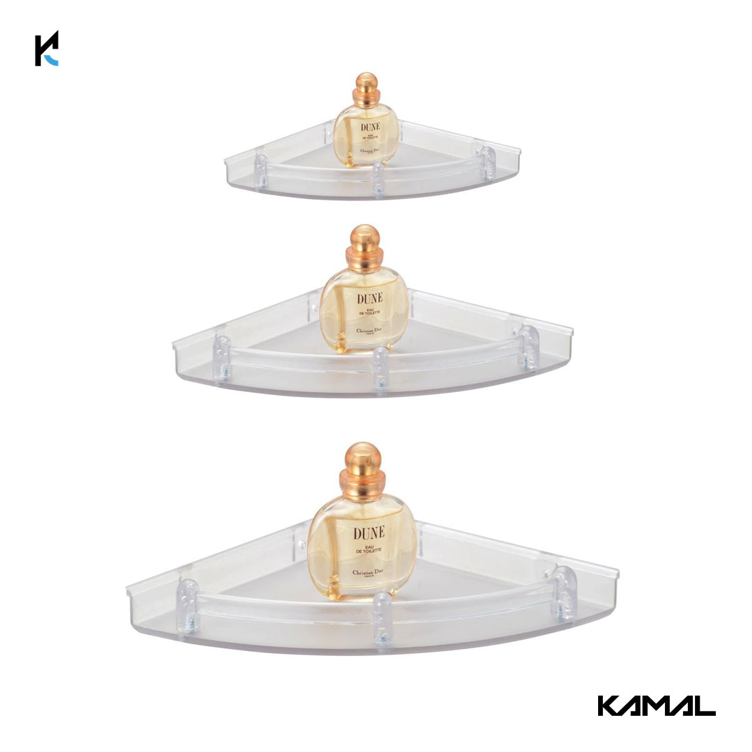 PVC Acrylic Bathroom Corner Shelf Set (Set of 3) - by Kamal