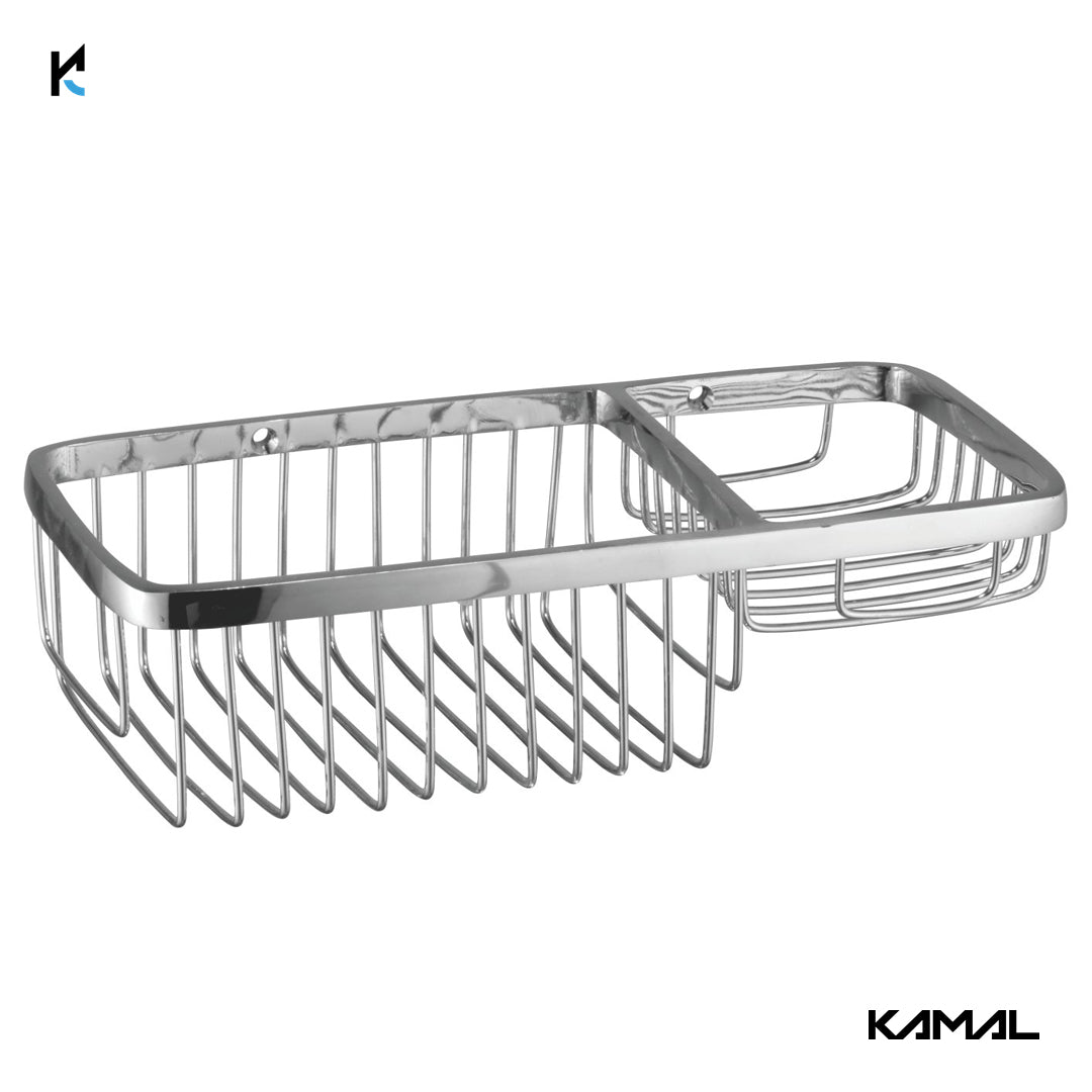 Wire Basket Straight 10 Inch (with Soap Holder) - by Kamal