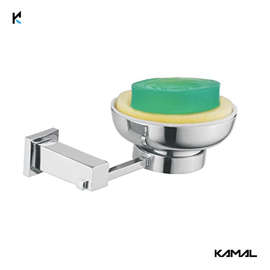 Square Brass Soap Dish Holder - by Kamal