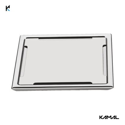 Premium Square Shower Water Drain Channel (SS 304 Grade) - by Kamal
