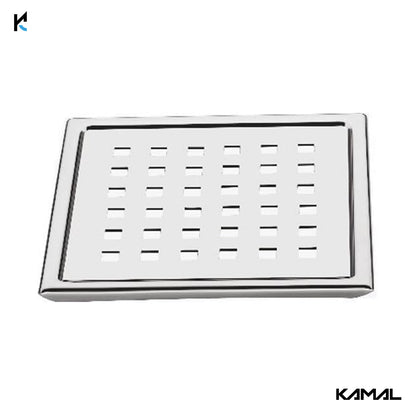 Shower Drain Channel (S.S 304 Grade) Strainer Floor Drain Jali with Collar - by Kamal