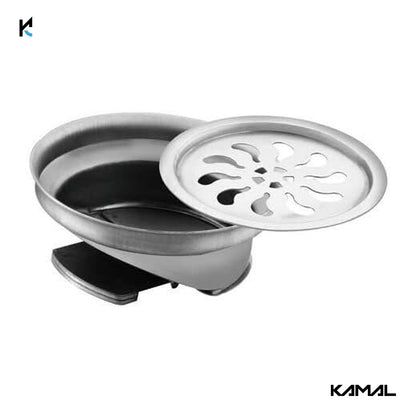 Kubix Cockroach Trap | SS 304 Grade Floor Drain Jali with Collar - by Kamal