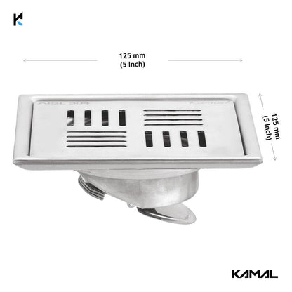 Kubix Cockroach Trap | SS 304 Grade Floor Drain Jali with Collar - by Kamal