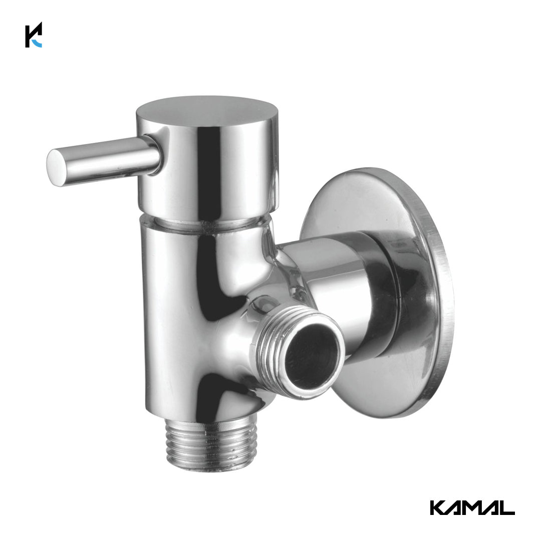 Brass Two Way Angle Valve (Full Brass) - by Kamal