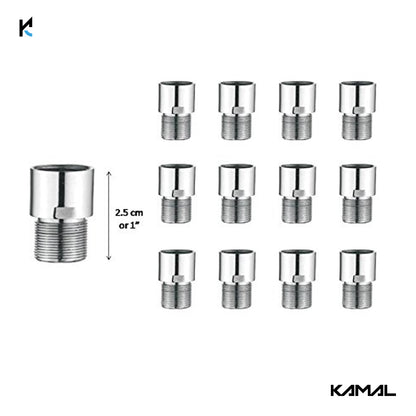 Kamal Full Brass Extension Pipe - L.Key | Anti-Corrosive | (Set of 12)