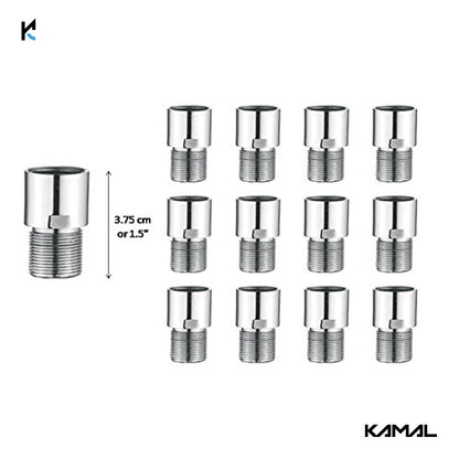 Kamal Full Brass Extension Pipe - L.Key | Anti-Corrosive | (Set of 12)