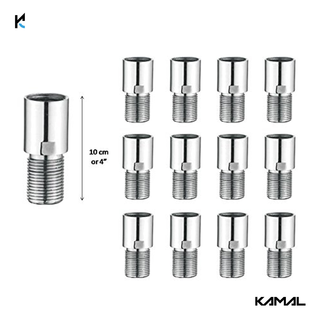 Kamal Full Brass Extension Pipe - L.Key | Anti-Corrosive | (Set of 12)