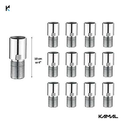 Kamal Full Brass Extension Pipe - L.Key | Anti-Corrosive | (Set of 12)