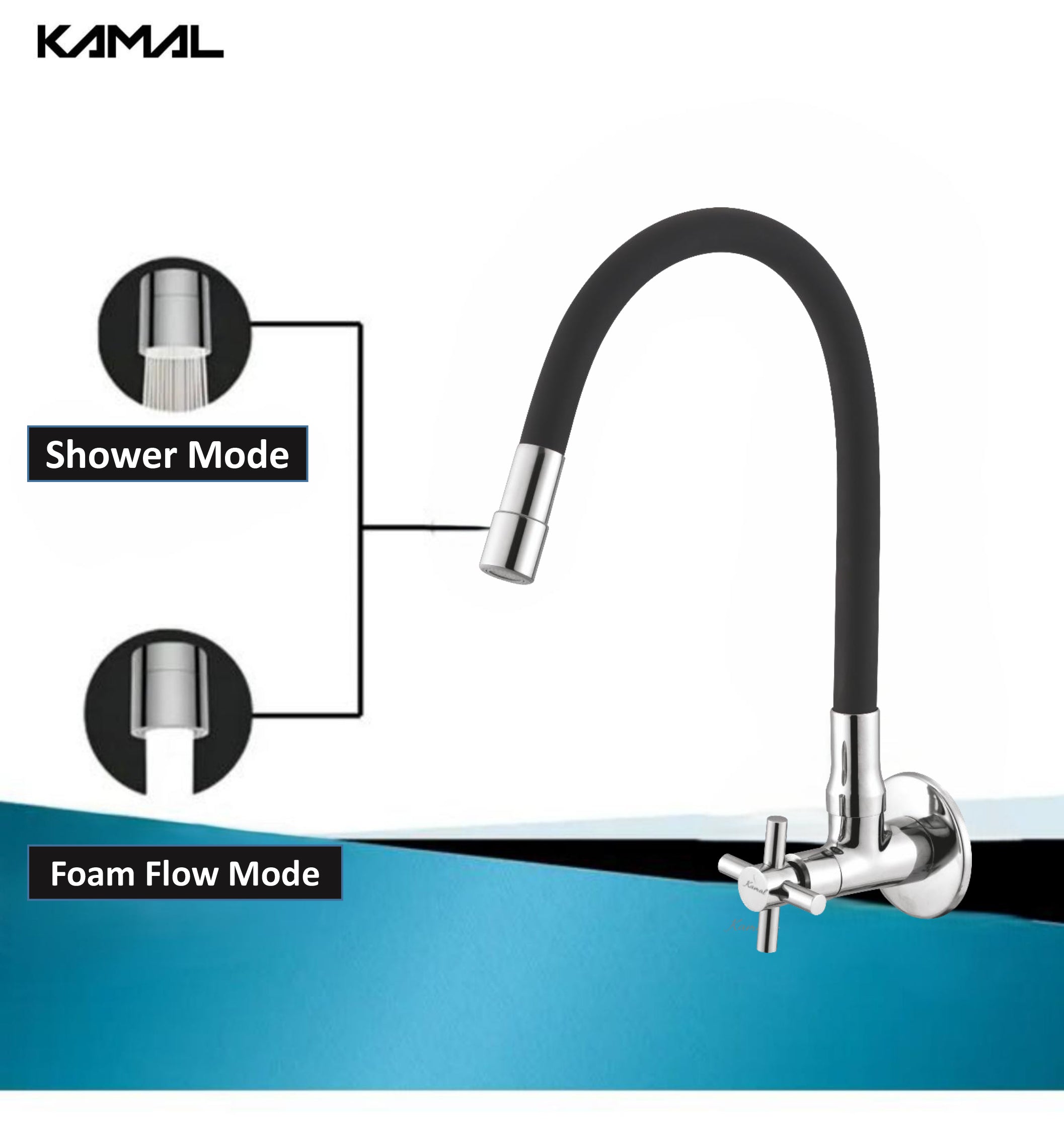 Cross Dual Flow Sink Tap – by Kamal