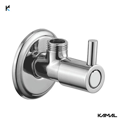 Dixy Angle Valve with Wall Flange (Full Brass) - by Kamal