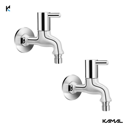Dixy Washing Machine Bib Tap Faucet with Wall Flange (Full Brass) - by Kamal