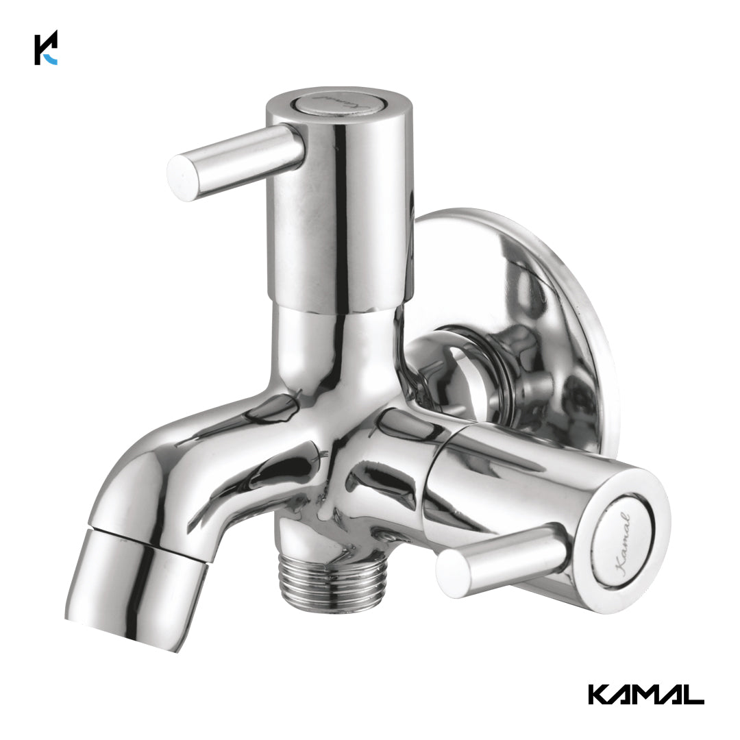 Dixy Prime Nova Series Two Way Bib Tap (Full Brass) - by Kamal