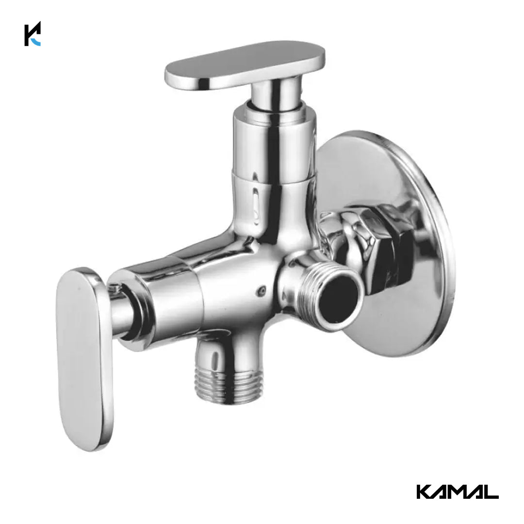 Galaxy Two in One Angle Valve (Full Brass) - by Kamal