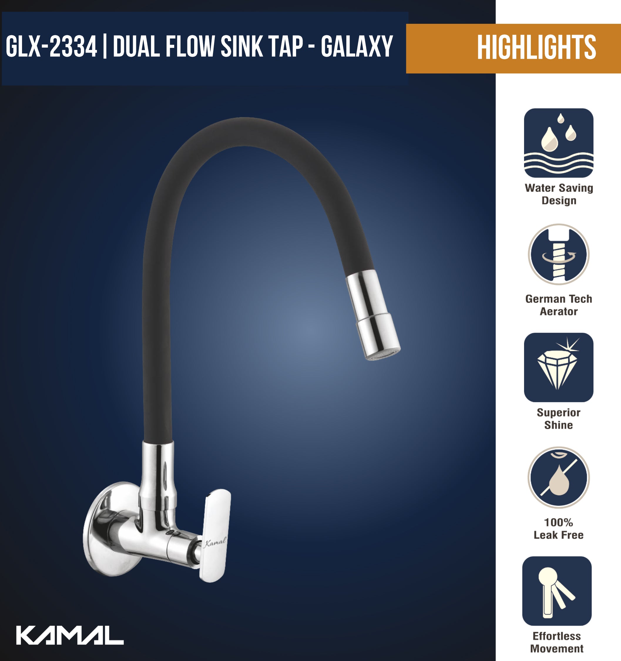 Galaxy Dual Flow Sink Tap – by Kamal