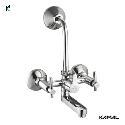 Tarim Wall Mixer with L Bend Pipe Admire Spout (Full Brass) - by Kamal