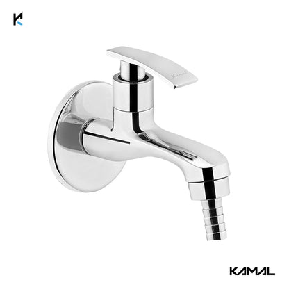 Vista Nozzle Bib Tap with Wall Flange (Full Brass) - by Kamal