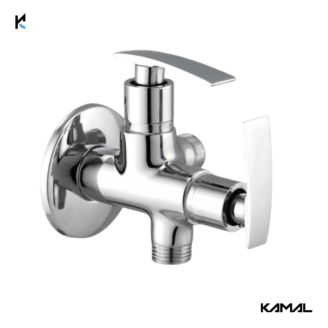 Vista Two in One Angle Valve (Full Brass) - by Kamal