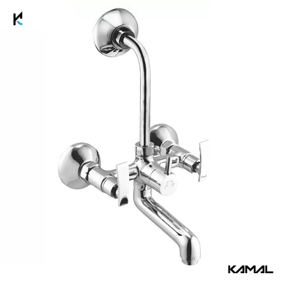 Vista Wall Mixer with L Bend Pipe (Full Brass) - by Kamal