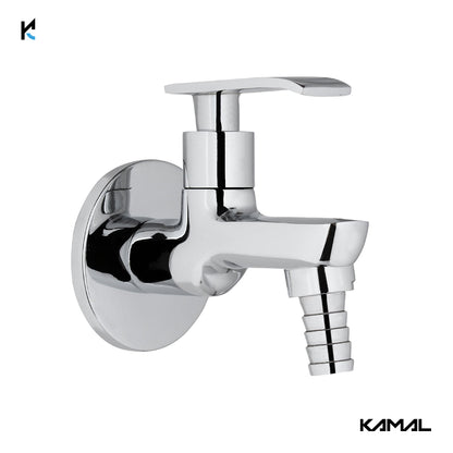 Orion Nozzle Bib Tap with Wall Flange (Full Brass) - by Kamal