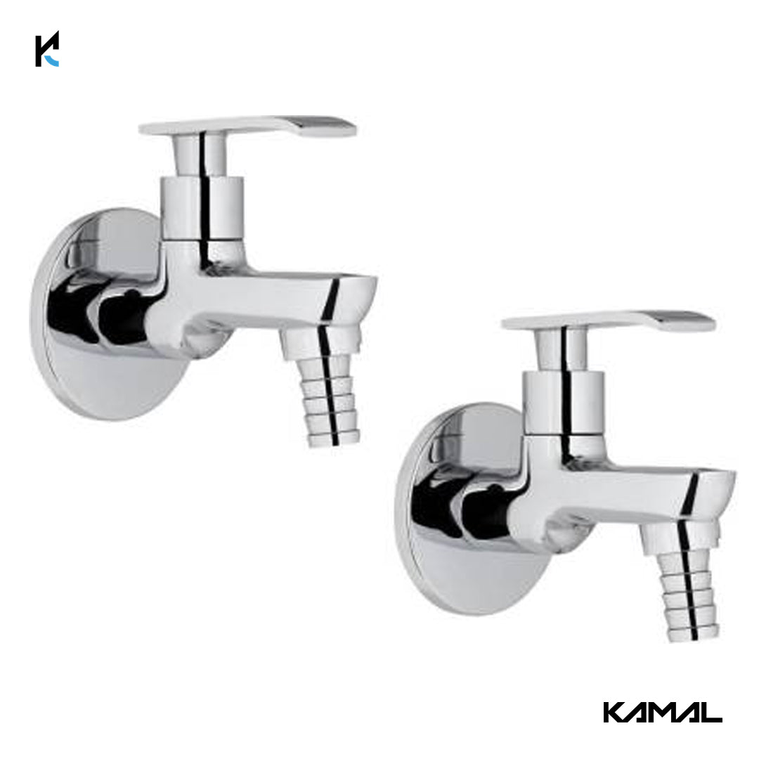 Orion Nozzle Bib Tap with Wall Flange (Full Brass) - by Kamal