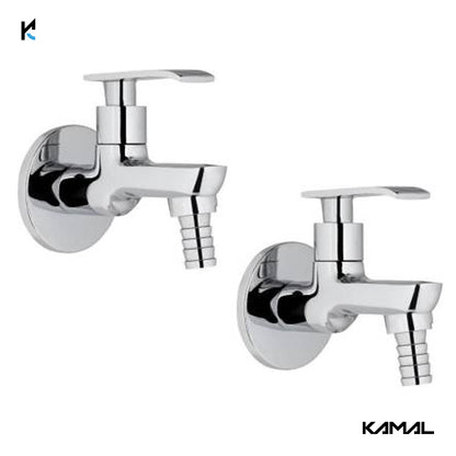 Orion Nozzle Bib Tap with Wall Flange (Full Brass) - by Kamal