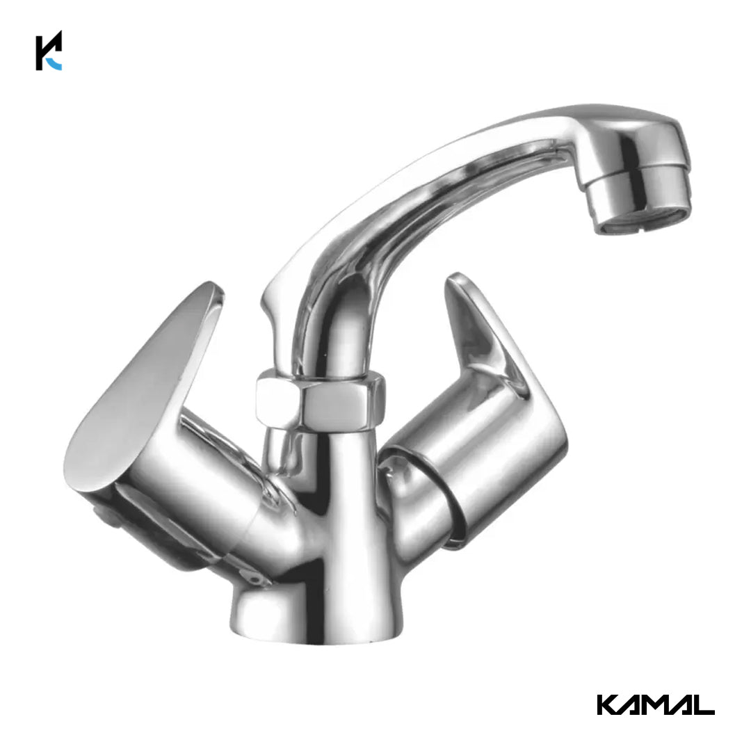 Vignette Centre Hole Basin Mixer (Full Brass) - by Kamal
