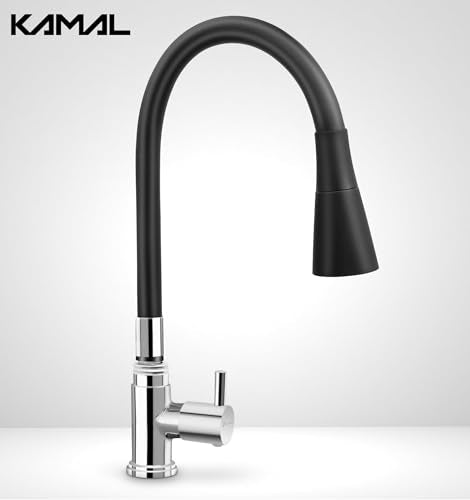 FLT Swan Neck Sink Tap (Brass & Silicone) - by Kamal