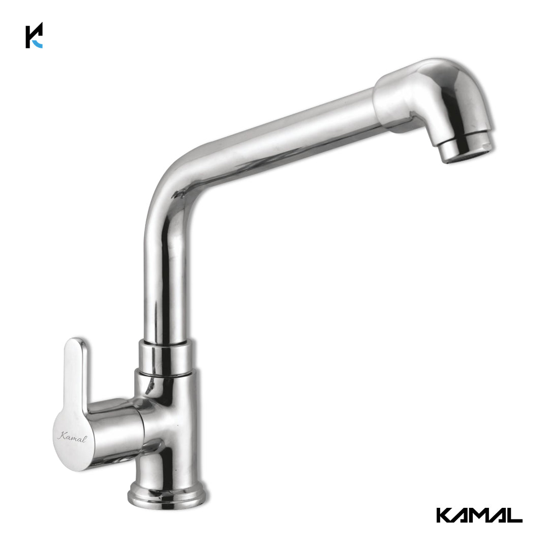 Fusion Swan Neck Elbow Spout (Full Brass) - by Kamal
