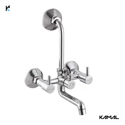 FLT Prime Novo Wall Mixer with L Bend Pipe (Full Brass) - by Kamal