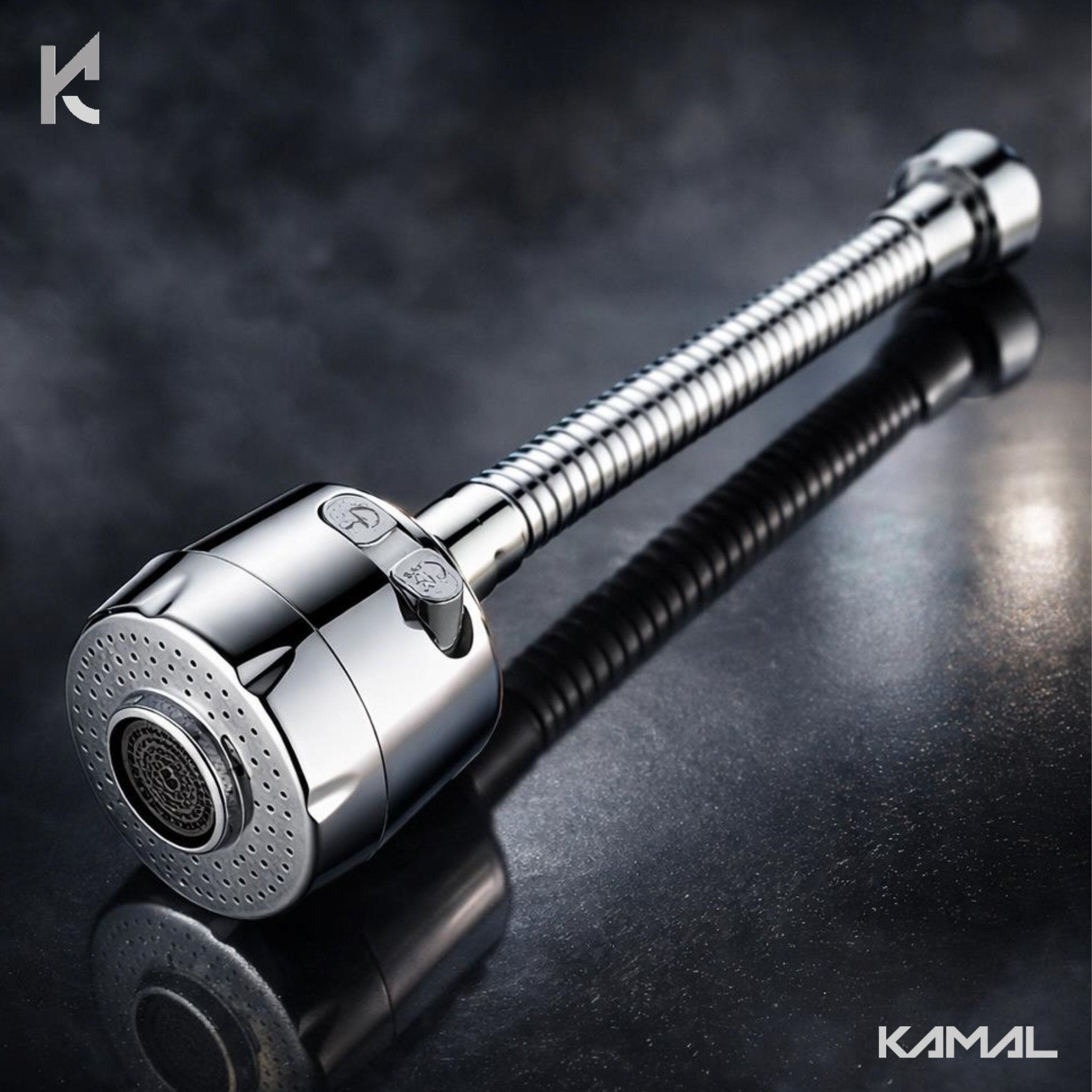 360° Flexible Faucet Extension SS 304 Dual Flow Shower & Aerator Mode (ABS & SS Steel) - by Kamal - Faucet Extension - Kamal Bathware