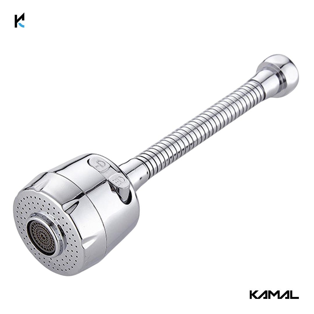 360° Flexible Faucet Extension SS 304 Dual Flow Shower & Aerator Mode (ABS & SS Steel) - by Kamal - Faucet Extension - Kamal Bathware