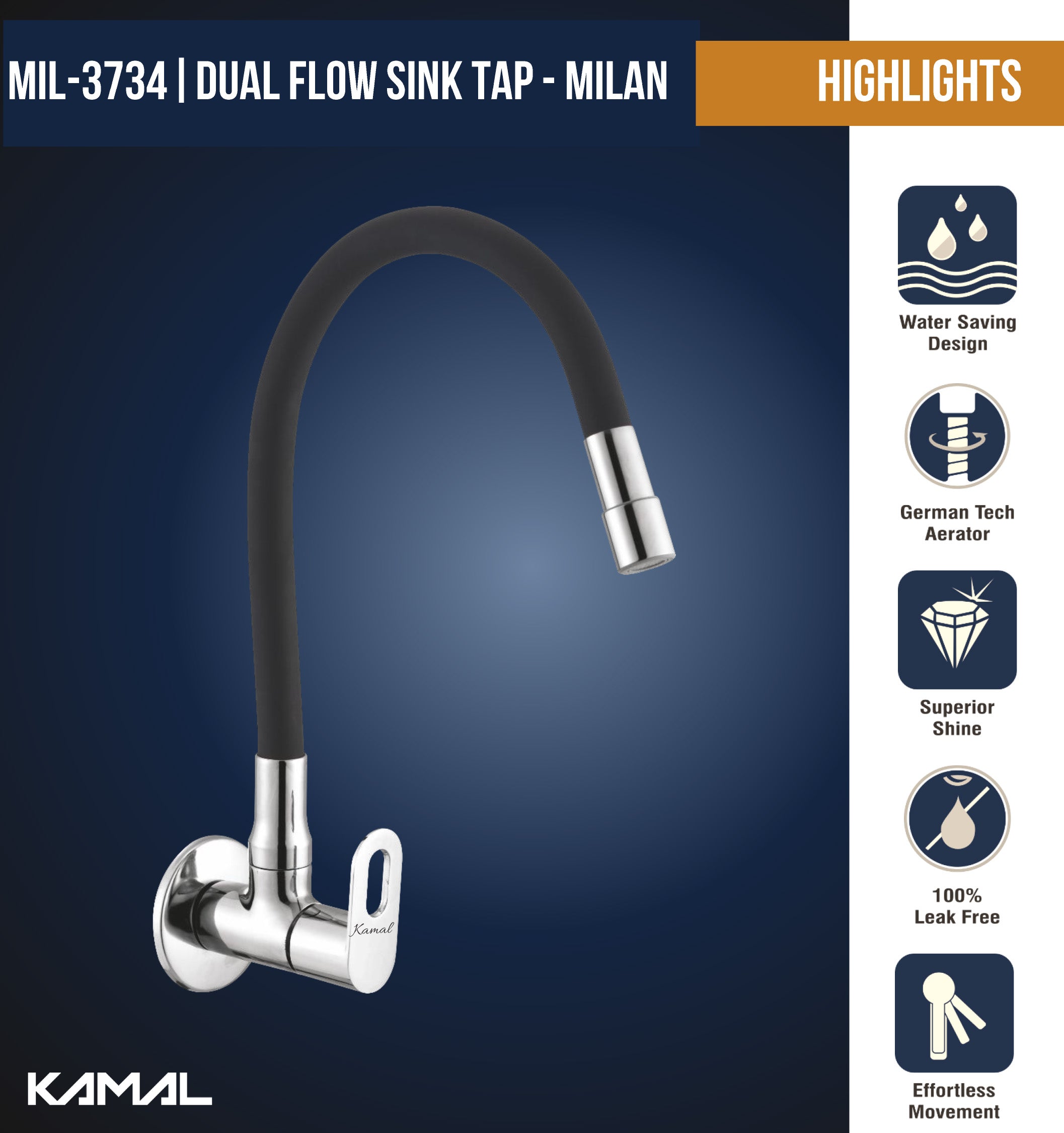 Mian Dual Flow Sink Tap – by Kamal