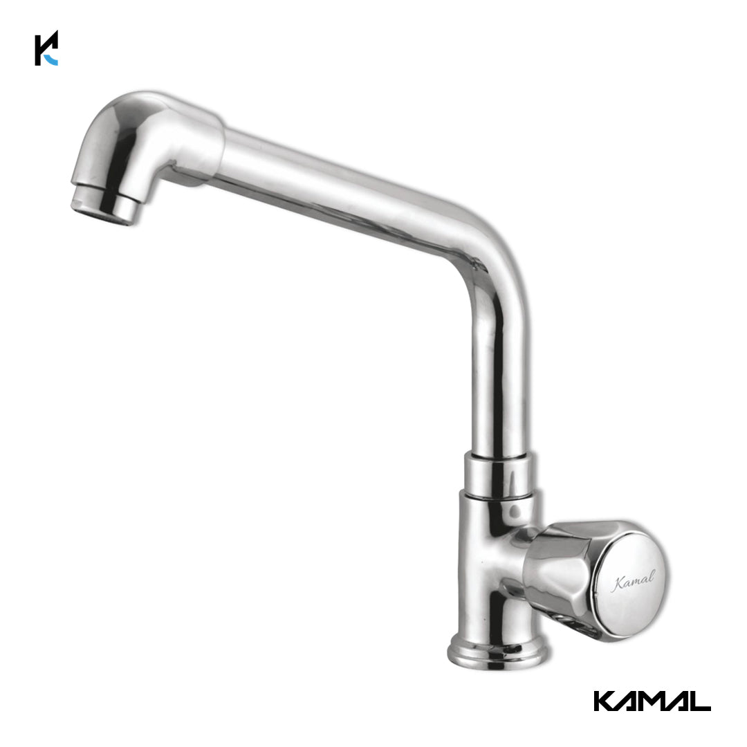 Contessa Neo Swan Neck Elbow Spout (Full Brass) - by Kamal