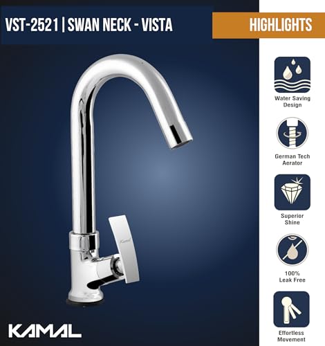 Vista Pillar Tap Brass Faucet - by Kamal
