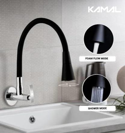 Vista Flexo Play Flexible Sink Faucet (Brass & Silicone) - by Kamal