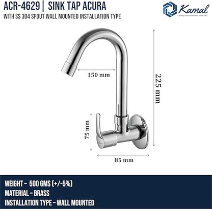 Acura Sink Tap (Full Brass) - by Kamal