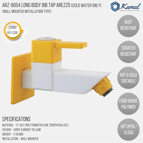 Arezzo Long Body Bib Tap (PTMT Plastic) - by Kamal
