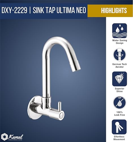 Dixy Sink Tap (Full Brass) - by Kamal