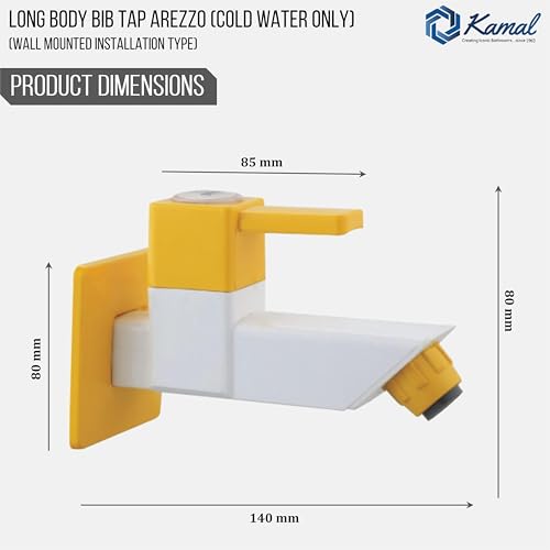 Arezzo Long Body Bib Tap (PTMT Plastic) - by Kamal