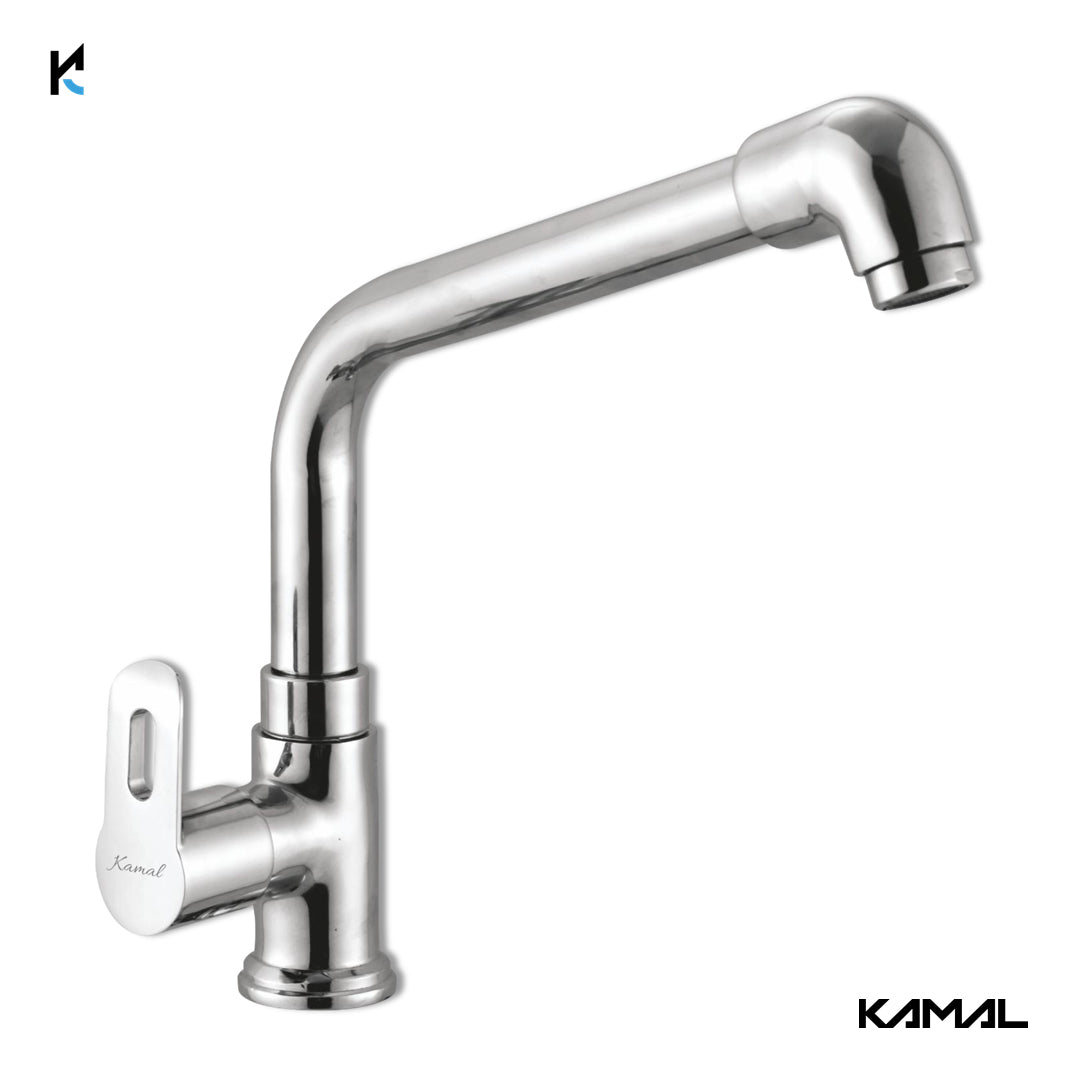 Curve Swan Neck Elbow Spout (Full Brass) - by Kamal