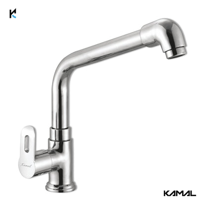 Curve Swan Neck Elbow Spout (Full Brass) - by Kamal