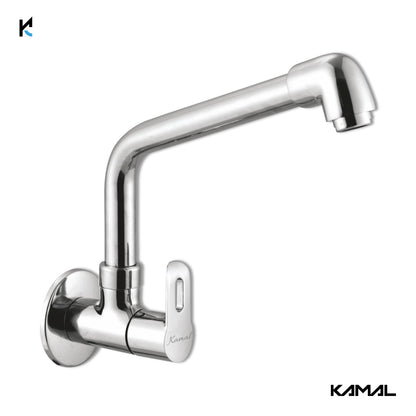 Curve Sink Tap Elbow Spout (Full Brass) - by Kamal