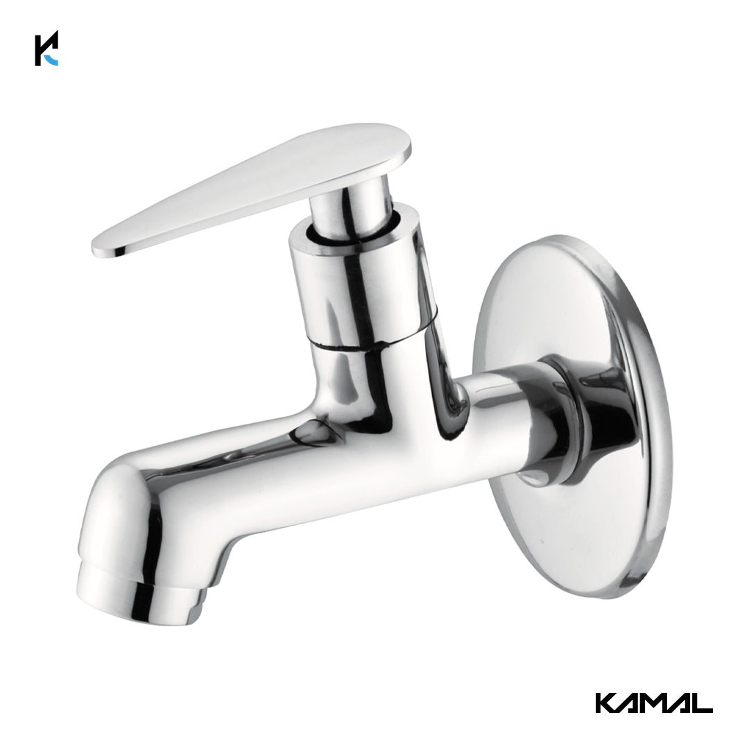 Vega Bib Tap with Wall Flange (Full Brass) - by Kamal