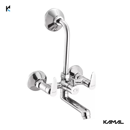 Vega Eco Wall Mixer with L bend Pipe (Full Brass) - by Kamal