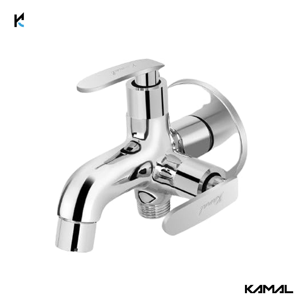 Irene 2 in 1 Brass Bib Tap (Full Brass) - by Kamal