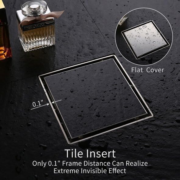Square Tile Gratings Floor Drain Jali with Collar - by Kamal