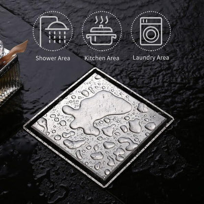 Square Tile Gratings Floor Drain Jali with Collar - by Kamal